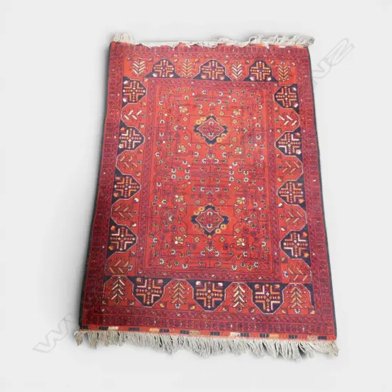 HAND KNOTTED ALL WOOL RUG 1400x1050mm