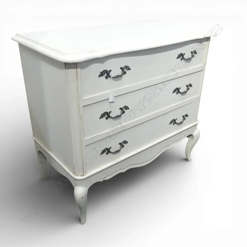 FRENCH WHITE PAINTED CHEST OF DRAWERS 950x500x865mm Image 1++