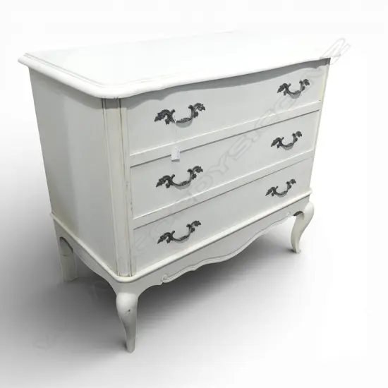 FRENCH WHITE PAINTED CHEST OF DRAWERS 950x500x865mm