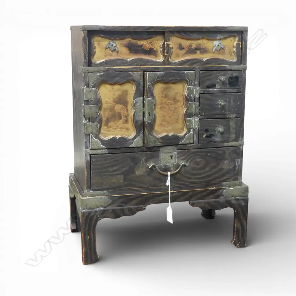 ORIENTAL CHEST ON STAND 385x215x505mm Image 1++