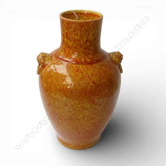 CHINESE VASE w. ORANGE GLAZE H.330mm