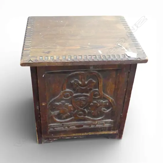 CARVED WOODEN BOX W.430mm
