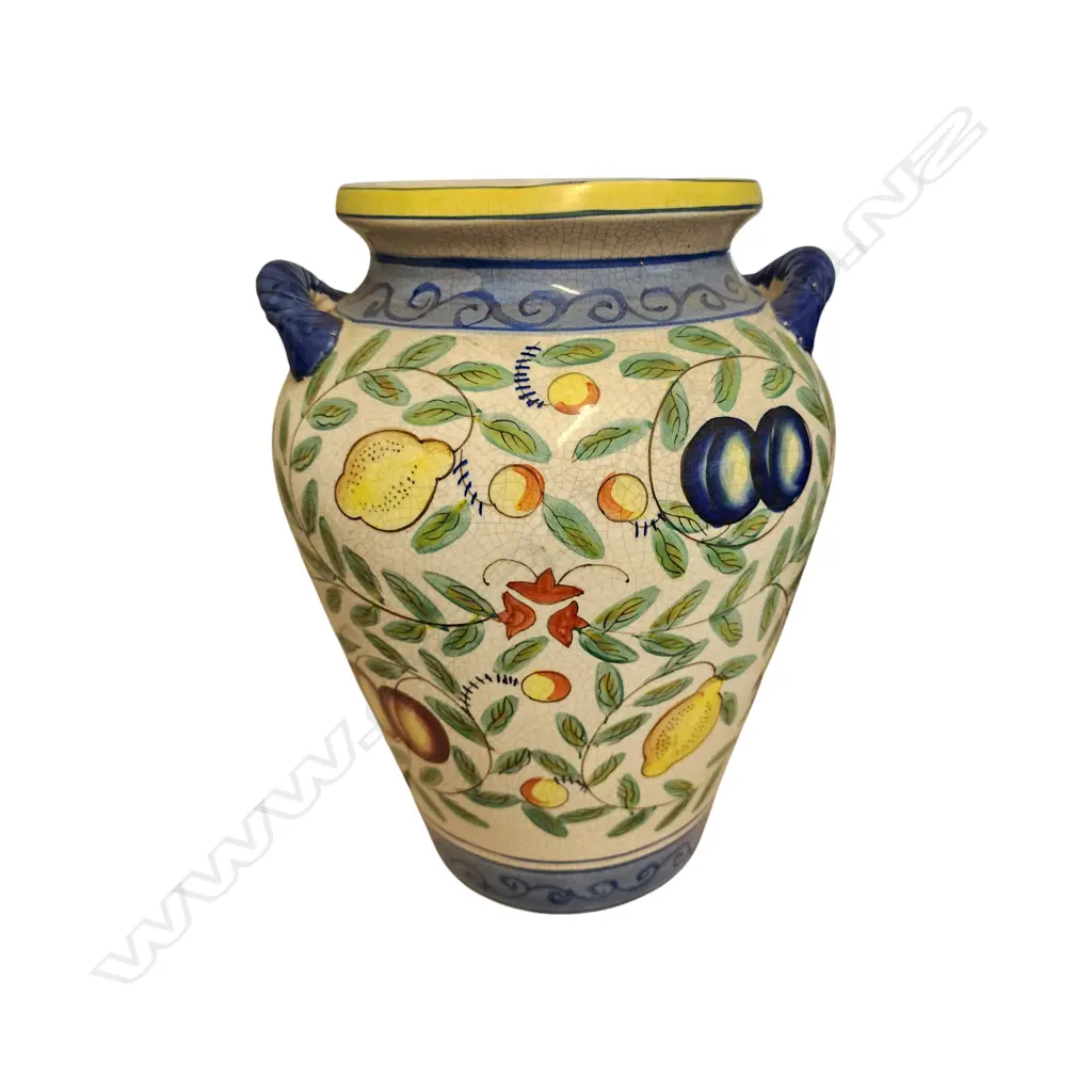 HAND-PAINTED ITALIAN MAJOLICA CERAMIC URN OR VASE 400 x 350 mm (H x W) Image 1++
