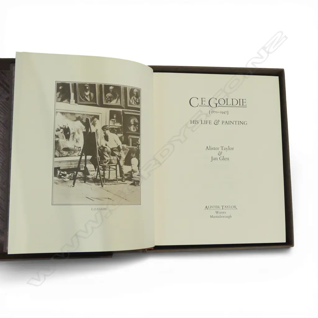 CASED ART BOOK 'C. F. GOLDIE / HIS LIFE & PAINTING' ALISTER TAYLOR 1977 370x300mm Image 1++