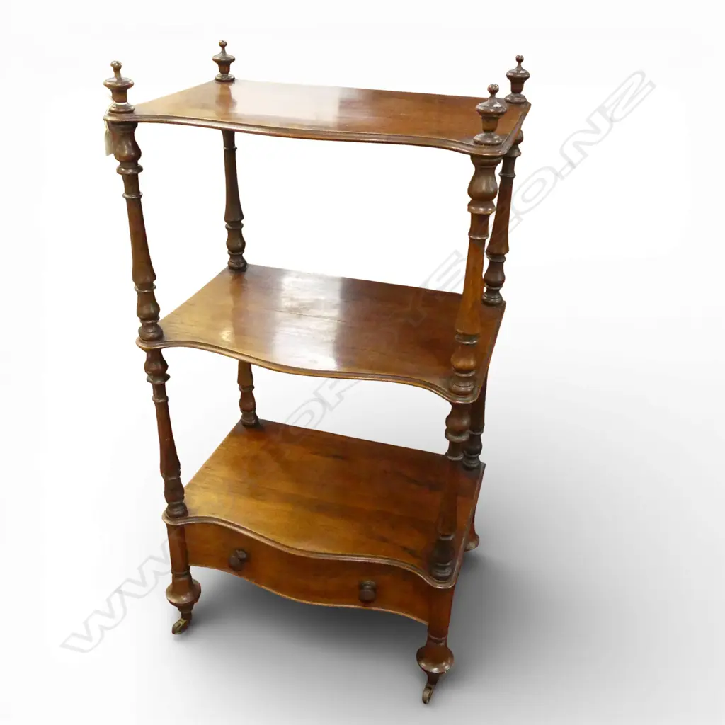 VICTORIAN MAHOGANY 3 TIER WHAT NOT 550x375x1065mm Image 1++