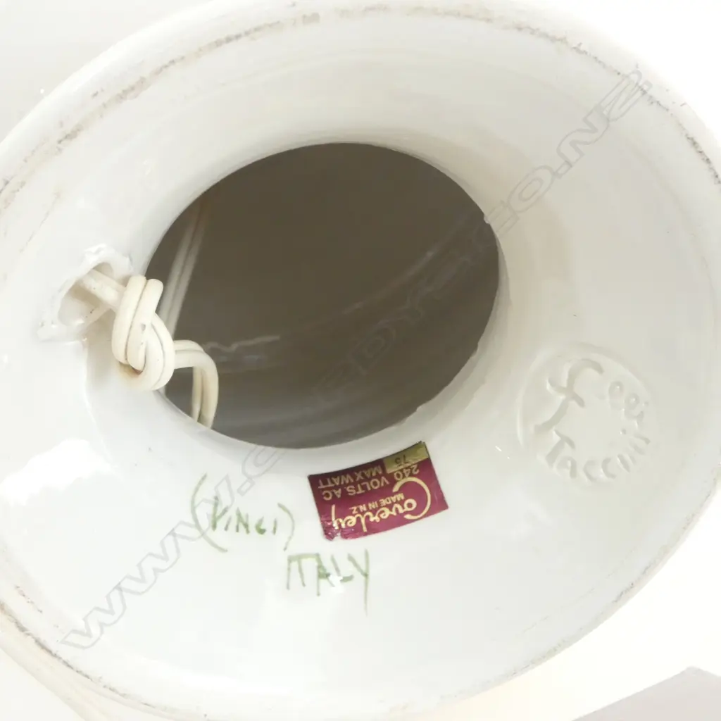 ITALIAN TABLE LAMP, 'VINCI ITALY' TO BASE, H.665mm Image 1++