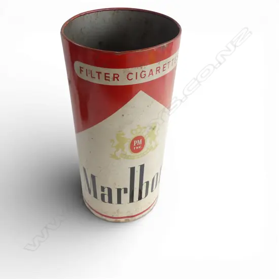 VINTAGE MARLBORO CIGARETTE LIGHTER + UMBRELLA STAND/WASTE BASKET 