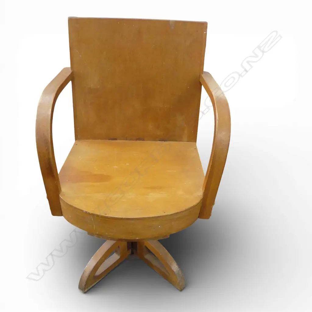 VINTAGE PLYWOOD OFFICE CHAIR Image 1++