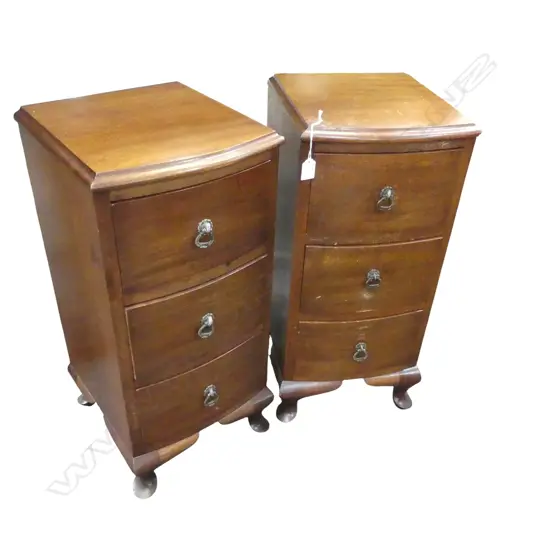 PR MAHOGANY BEDSIDE DRAWERS 310x320x685mm
