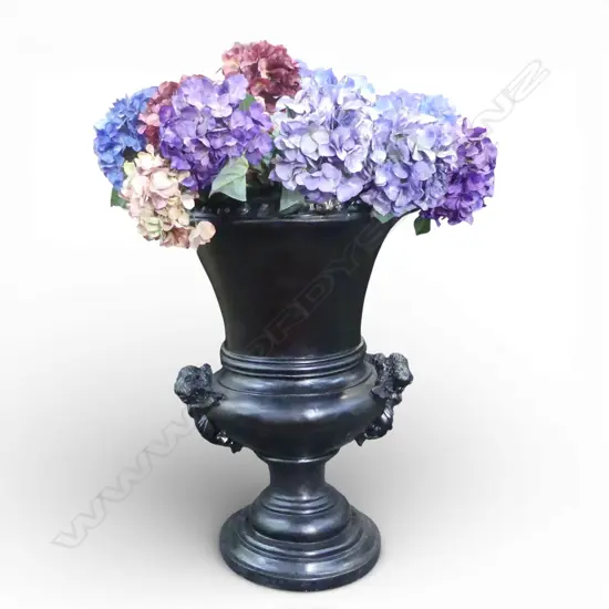 PLASTIC URN WITH FAUX FLOWERS H.690mm