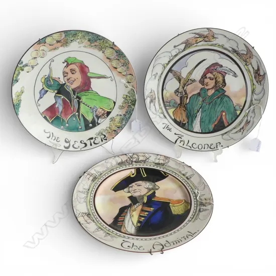 3 R/D RACK PLATES THE ADMIRAL THE FALCONER  THE JESTOR DIA 270MM