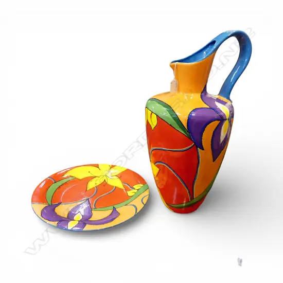 CERAMIC JUG & PLATTER by DALOZZO ART AUS. H.540mm