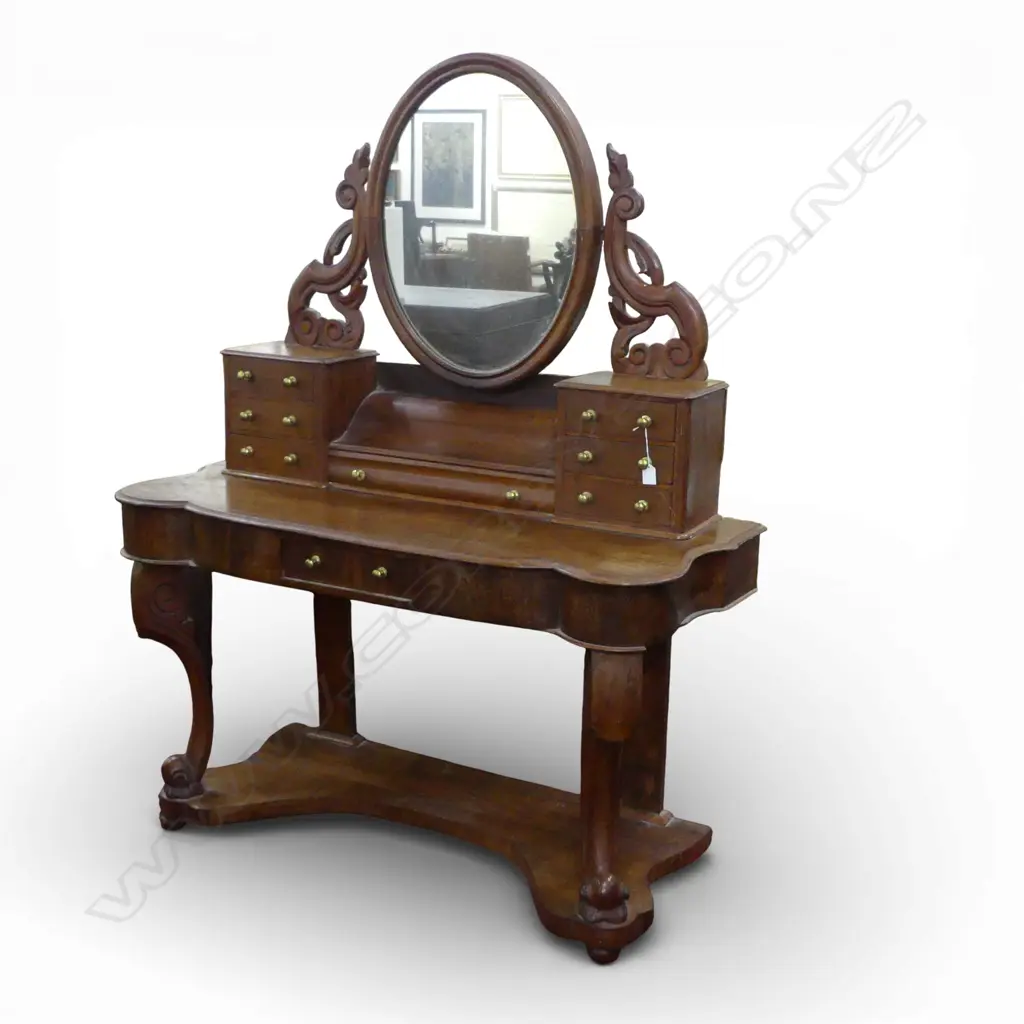 VICTORIAN MAHOGANY DRESSING TABLE W.1180mm Image 1++