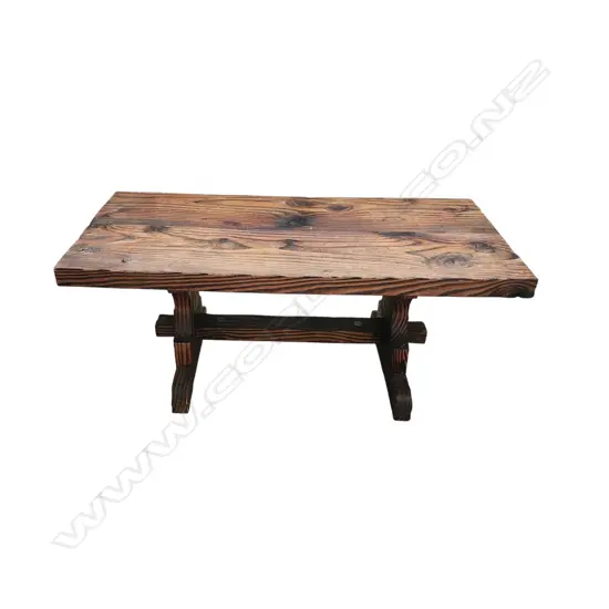 VINTAGE SOLID OAK JACOBEAN STYLE COFFEE TABLE