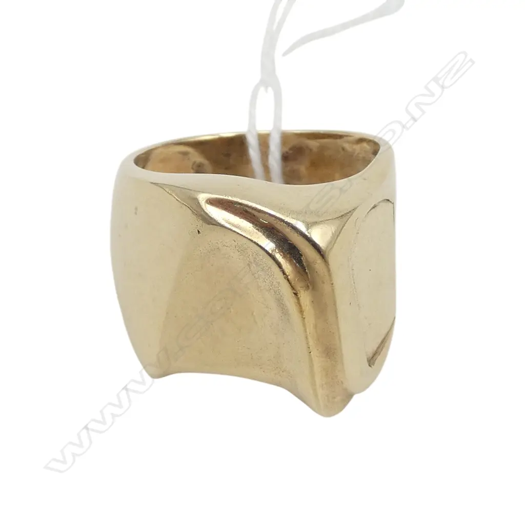 14ct GOLD MODERN DESIGNER RING 17.54gms SIZE Q Image 1++