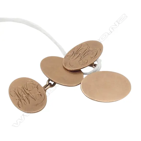 PR 9ct GOLD CUFF LINKS 5.90gms