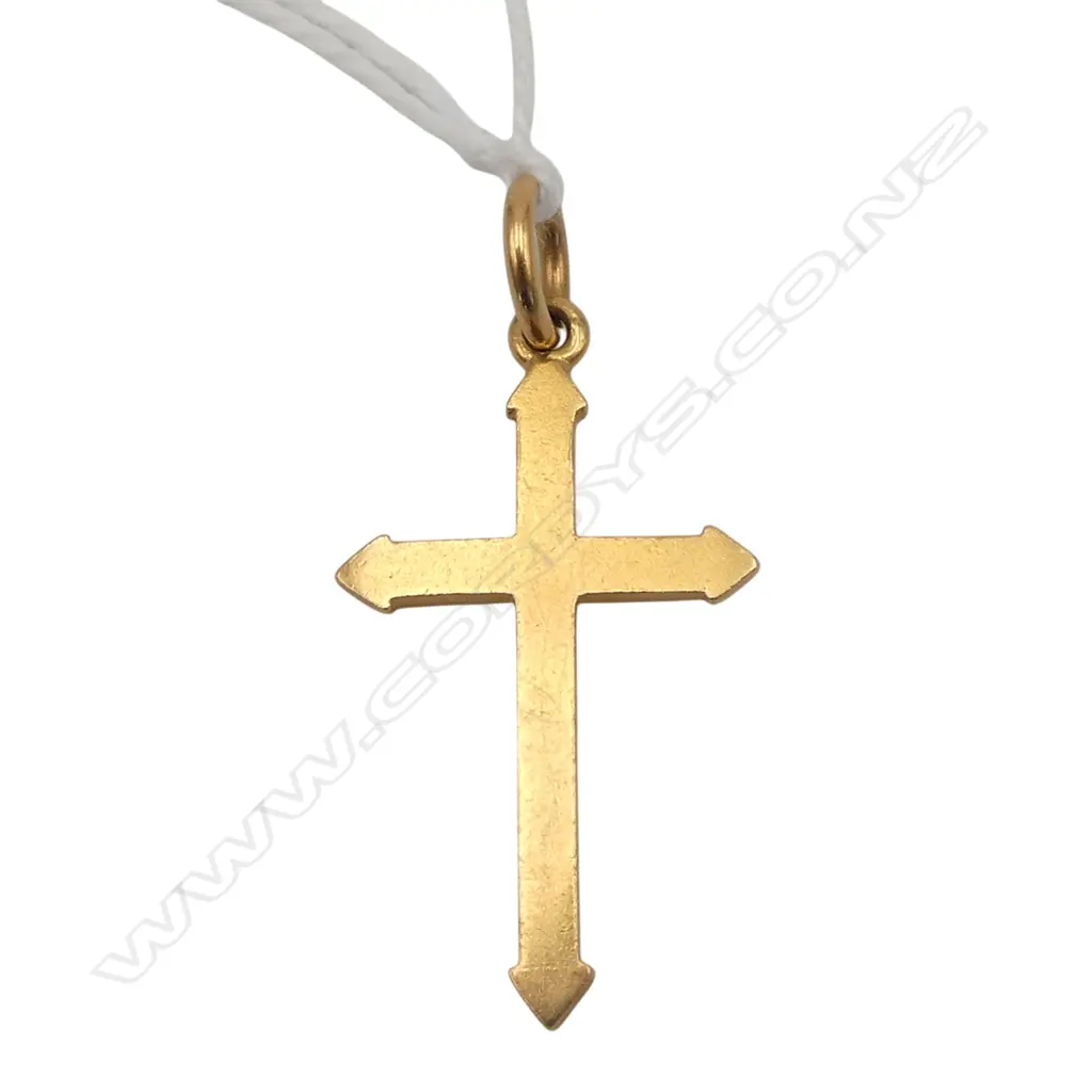 20ct GOLD OLD CROSS PENDANT 2.42gms Image 1++