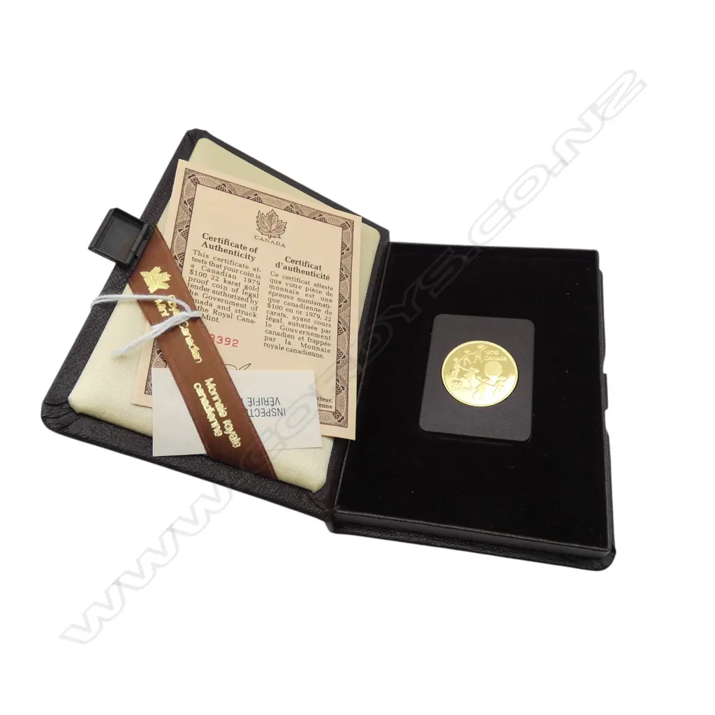 22CT CANADIAN 1979 $100 PROOF COIN, 17gms Image 1++