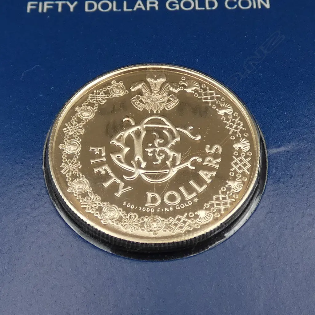 12CT COOK ISLANDS 1981 $50 PROOF COIN, 3.94gms  Image 1++