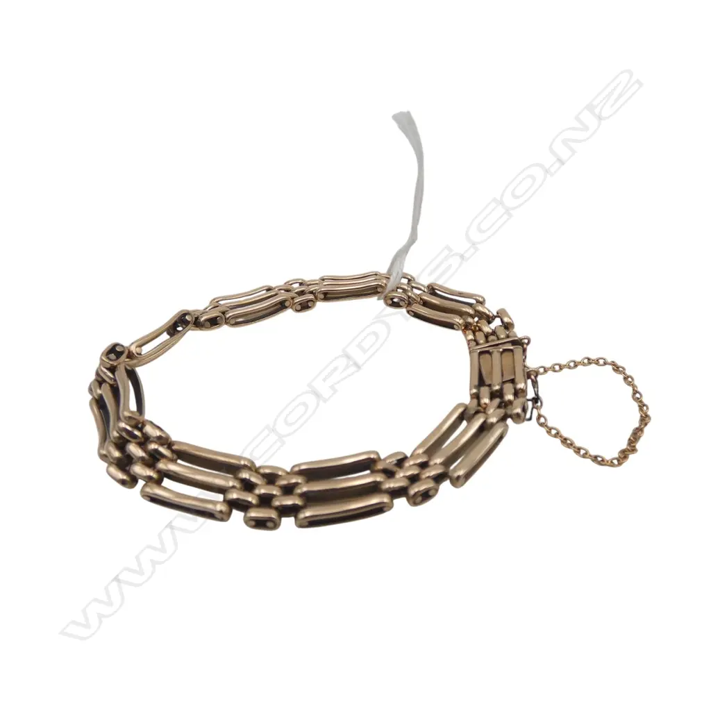 9CT GOLD GATE LINK BRACELET 18.78gms Image 1++