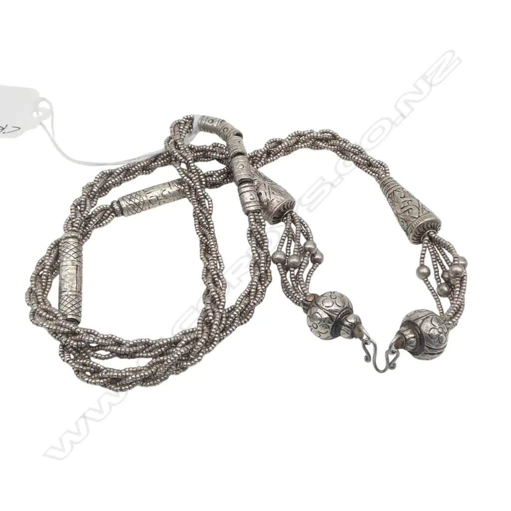 ETHNIC SILVER NECKLACE, 31gm, L.660mm Image 1++