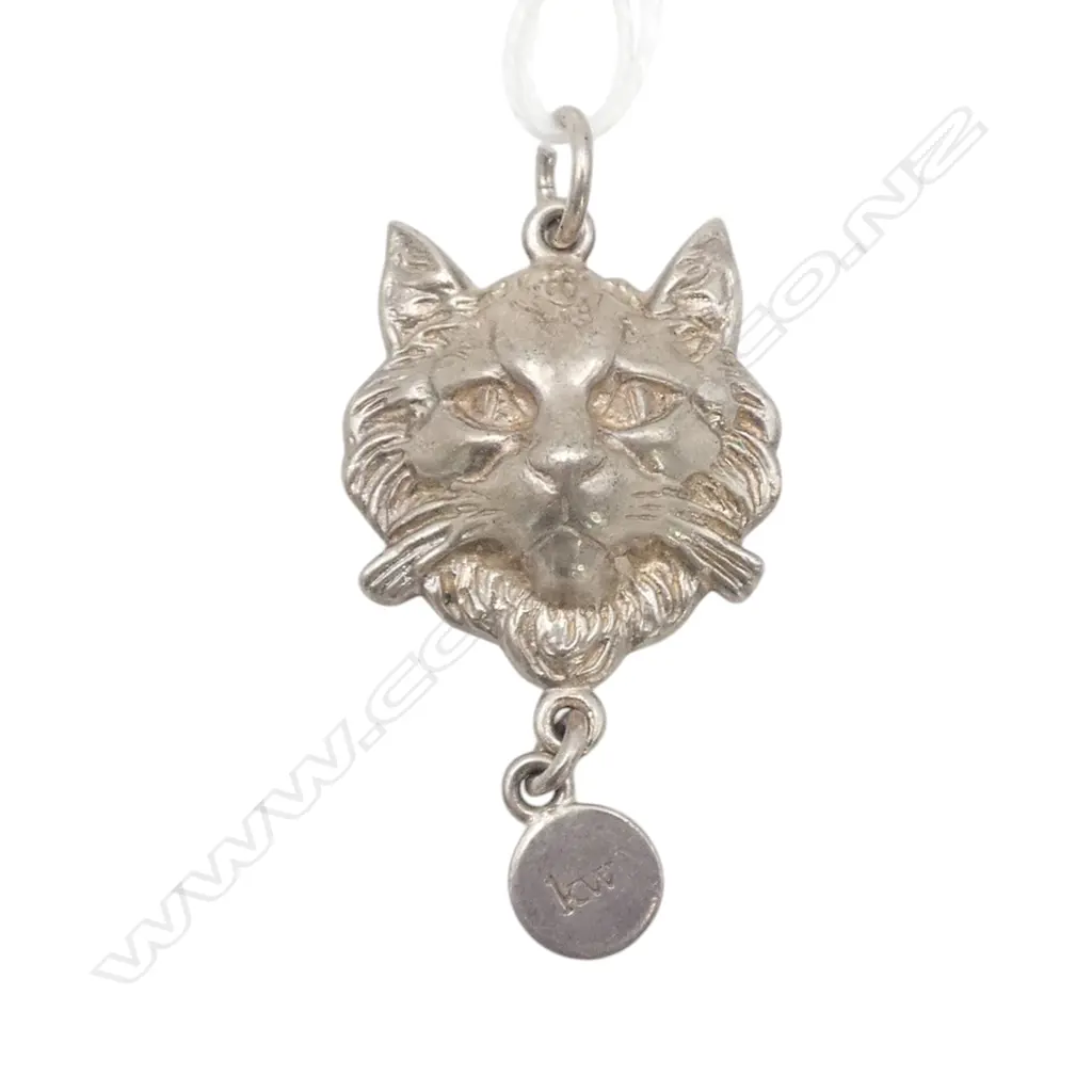KAREN WALKER STG SILVER CAT PENDANT/CHARM 12.04gms Image 1++