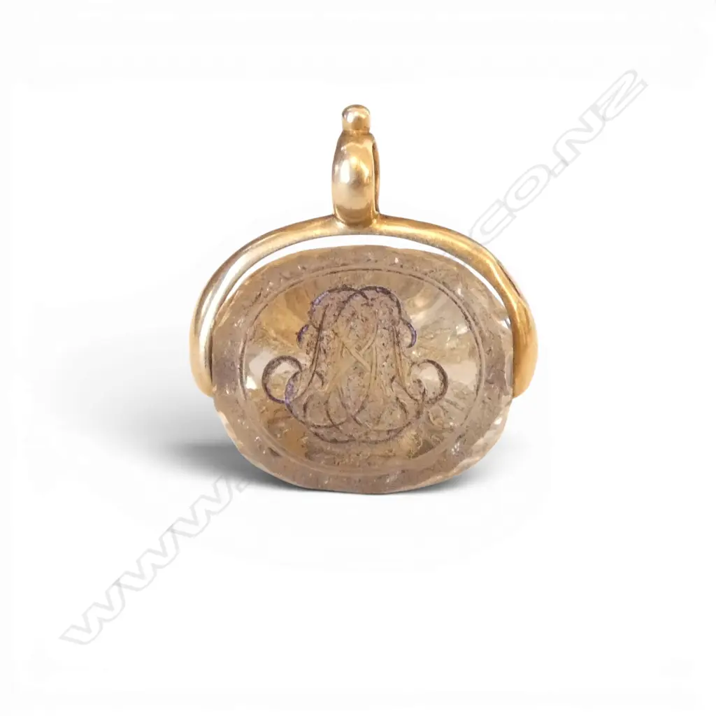 CRYSTAL FOB SPINNER TESTING AS 11.2CT chips W.25mm 8gms Image 1++