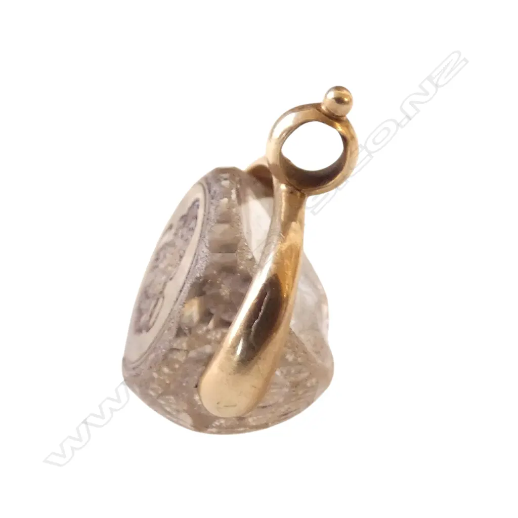 CRYSTAL FOB SPINNER TESTING AS 11.2CT chips W.25mm 8gms Image 1++