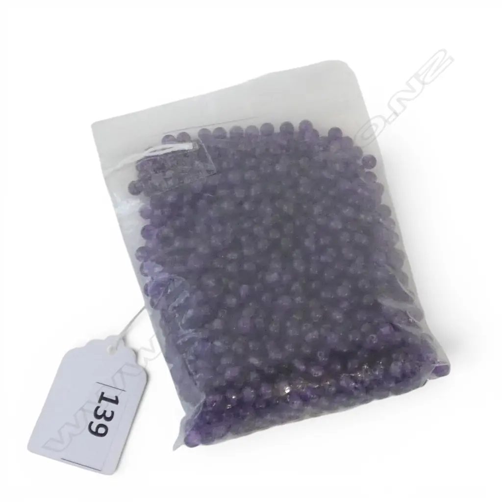 BAG 4mm diameter AMETHYST BEADS drilled  Image 1++