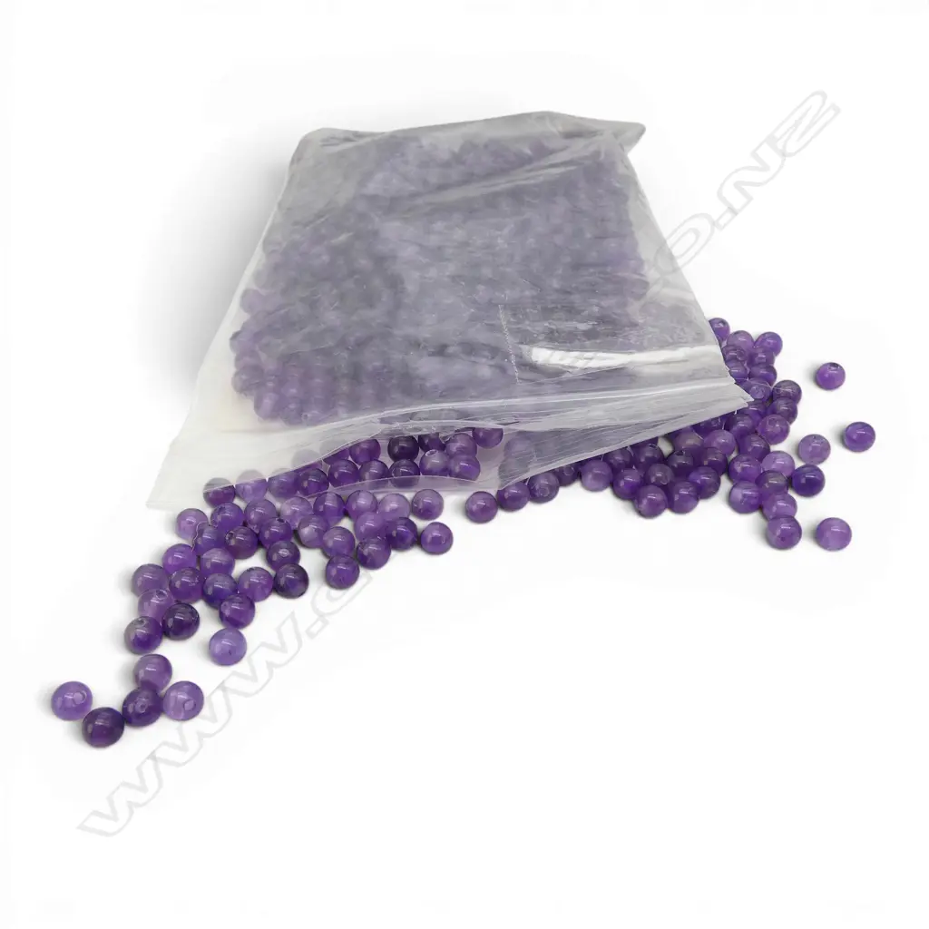 4mm diameter AMETHYST BEADS - half drilled Image 1++