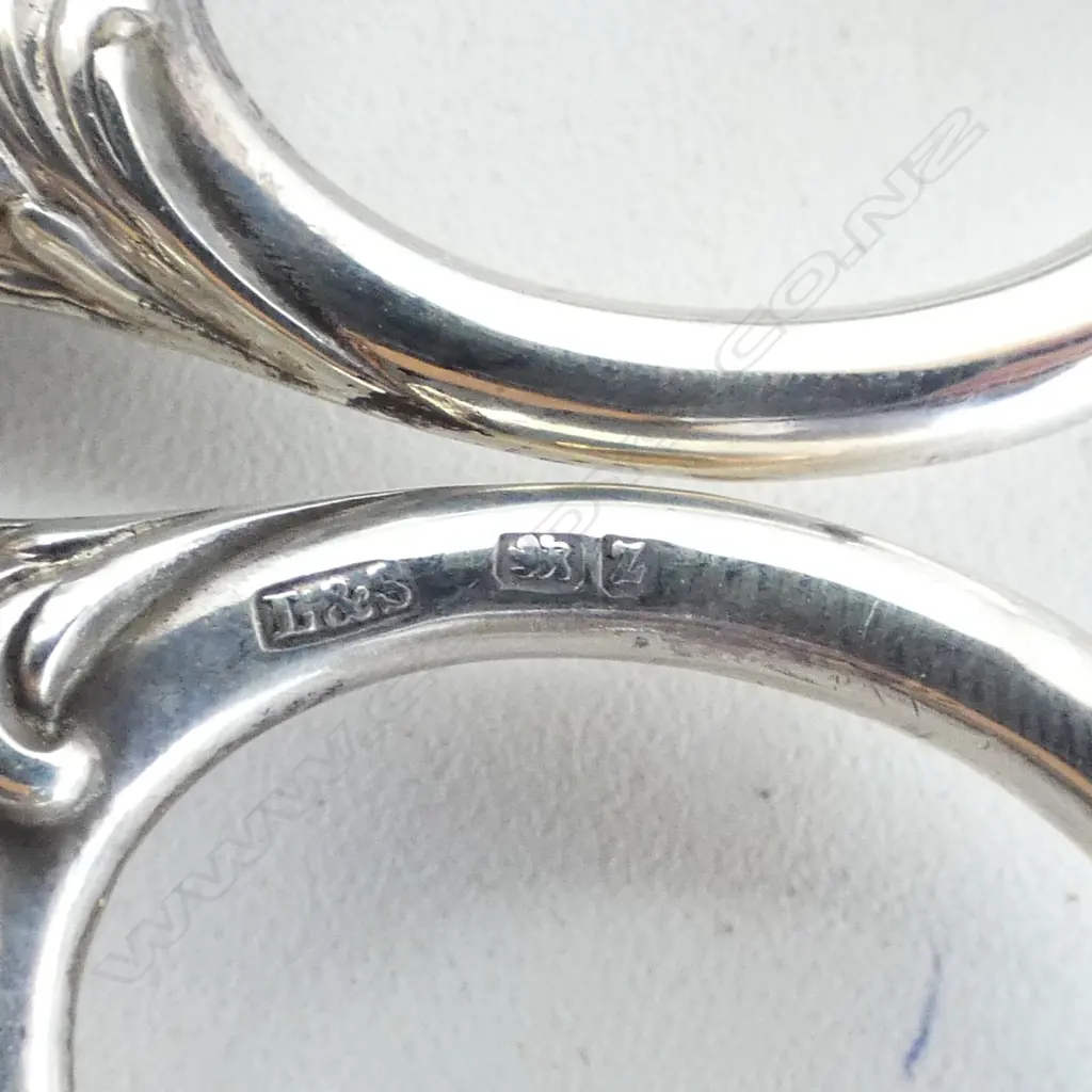 6 PRS SCISSORS, STG SILVER HANDLES L.110mm Image 1++