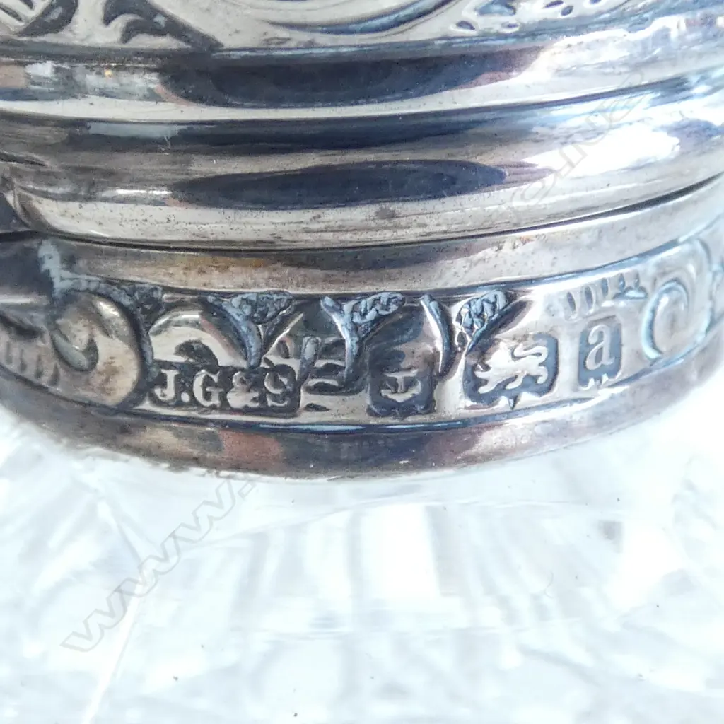2 STG SILVER TOP BOTTLES; SCENT WITH STOPPER & ICING SUGAR SIFTER H.150mm Image 1++