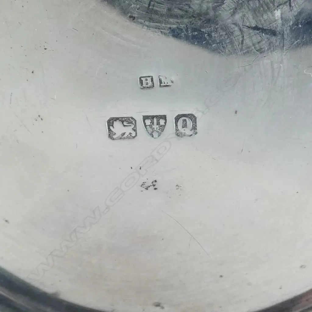STG SILVER EMBOSSED CONTAINER, CHESTER 1899, 150gms lid dented Image 1++