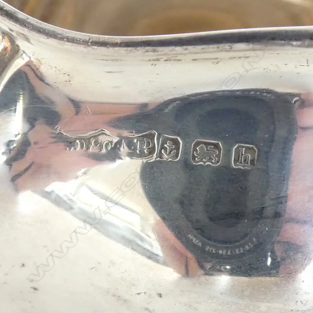 STG SILVER 3 PCE TEA SET, BIRMINGHAM 1907,  Image 1++