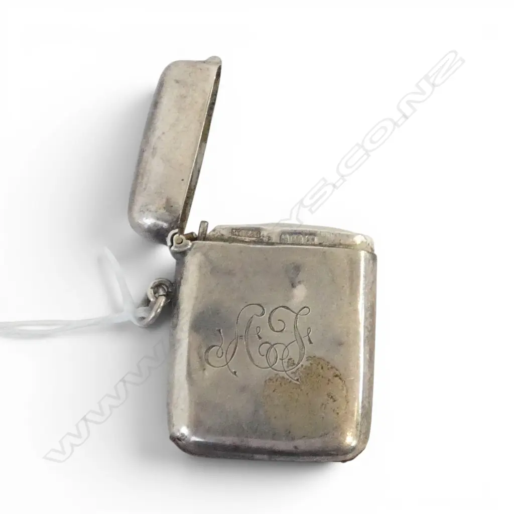 STG SILVER PLAIN VESTA W SUSPENSION LOOP Birmingham 1922. 22gms Image 1++
