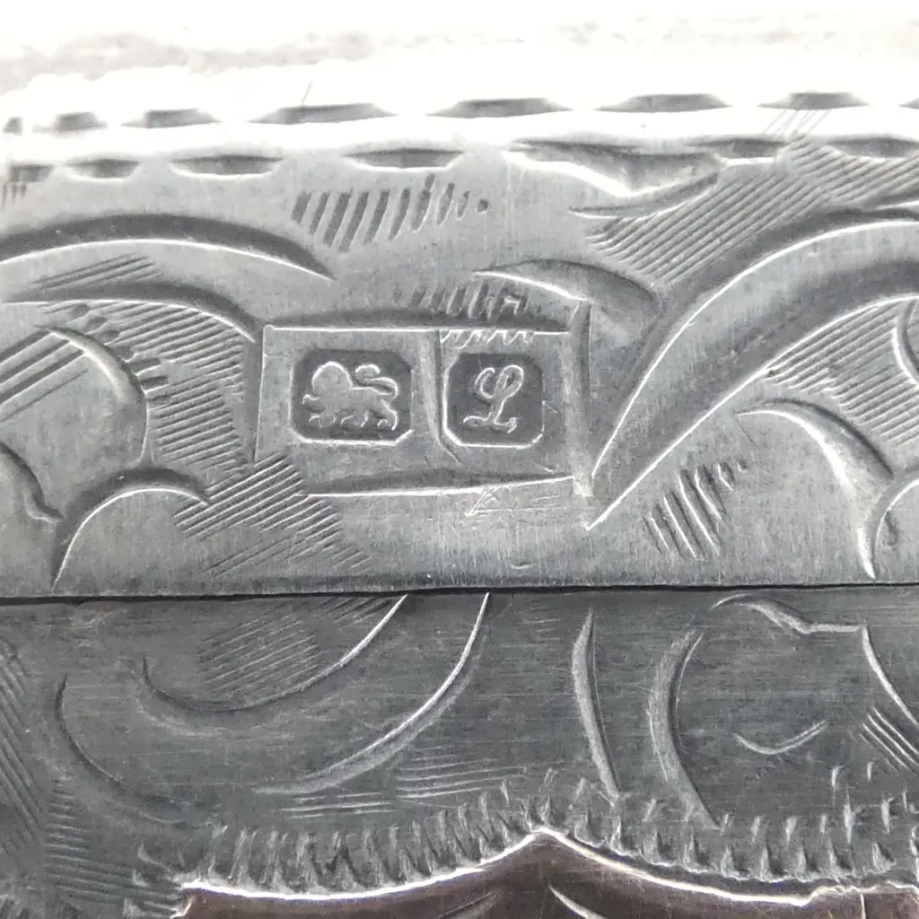 STG SILVER VESTA CASE WITH 9ct CREST, SMITH & BARTLAM, CHESTER 1911, 19gms Image 1++