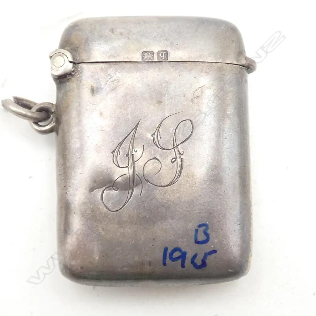 STG SILVER PLAIN VESTA W SUSPENSION LOOP Birmingham 1915. 19gms Image 1++