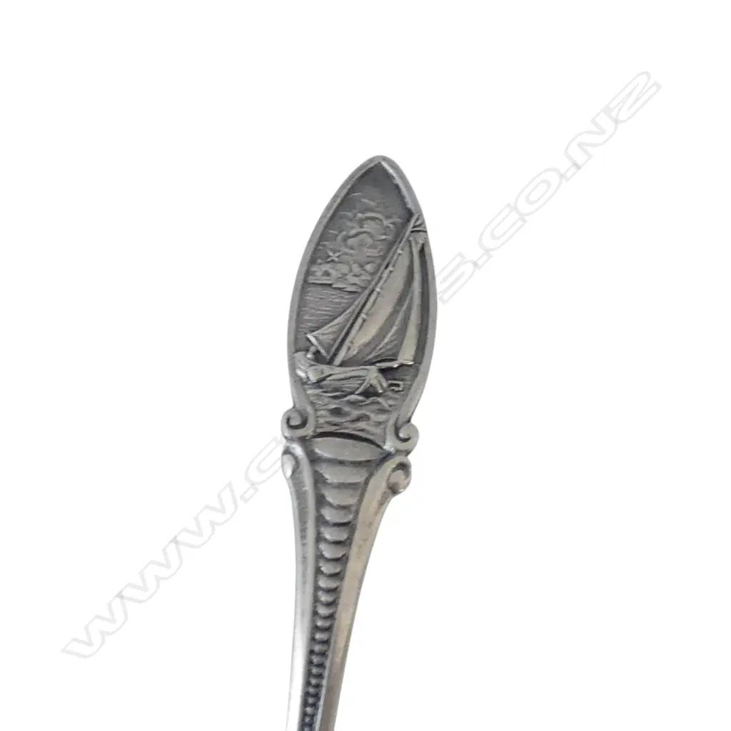 3 PCES DUTCH SILVER; LADLE, CADDY SPOON, TONGS 62gms Image 1++