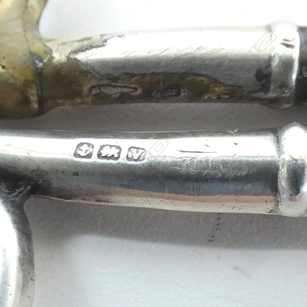 7 PRS SCISSORS, STG SILVER HANDLES L.120mm ONE HANDLE REPAIRED Image 1++
