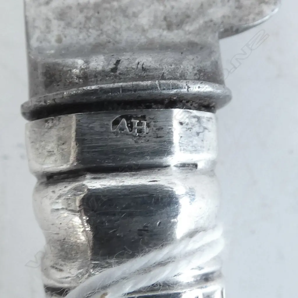 6 GEORGIAN STG SILVER KINGS PATTERN DINNER KNIVES L.280mm Image 1++