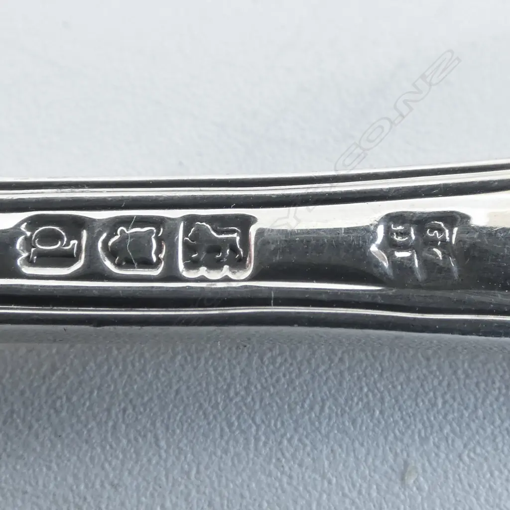 6 STG SILVER KINGS PATTERN DESSERT SPOONS L.185mm, 3x 1850, 3x 1899 397gms  Image 1++