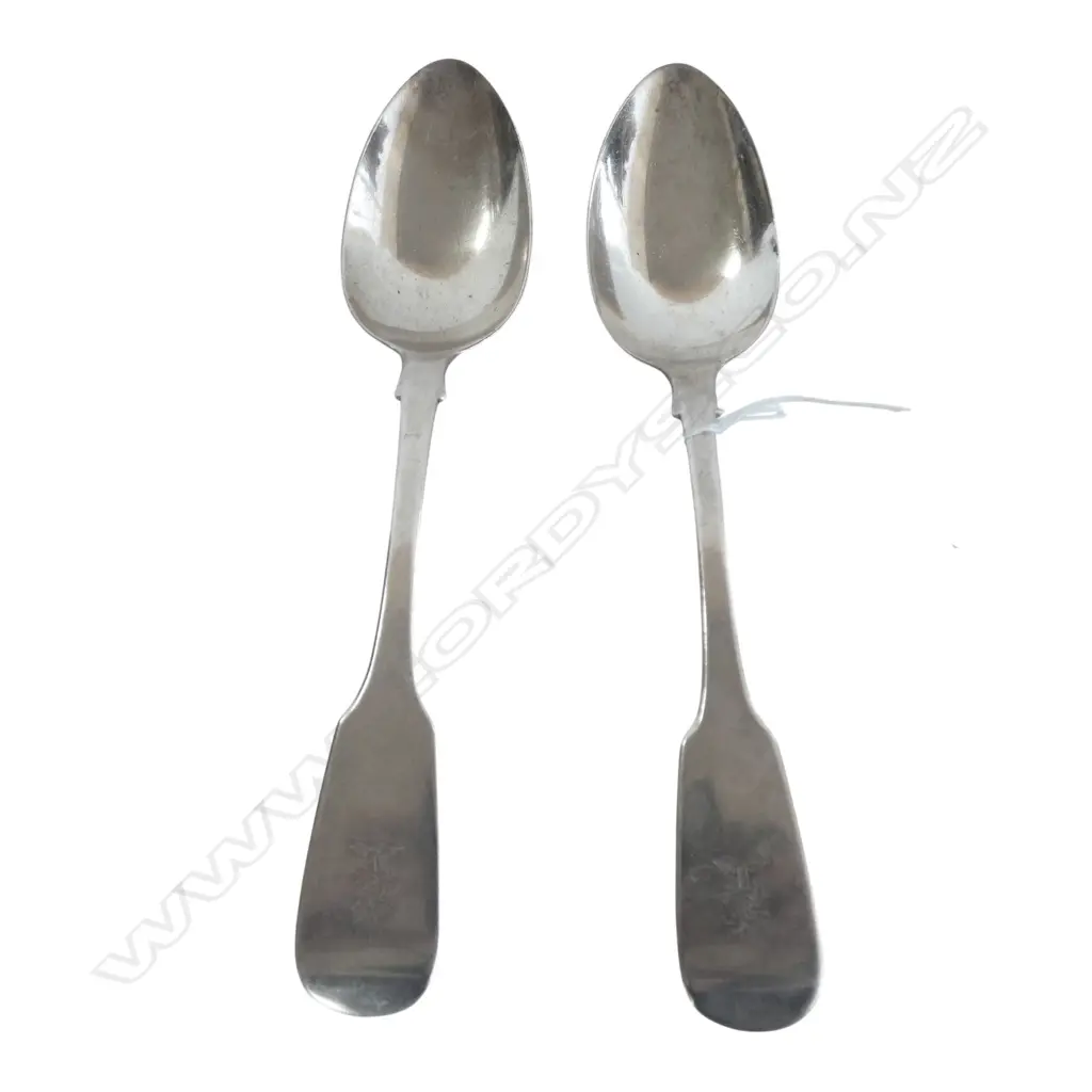 PR STG SILVER TABLE SPOONS, WILLIAM BATEMAN II, LONDON 1830 L.220mm, 153gms Image 1++