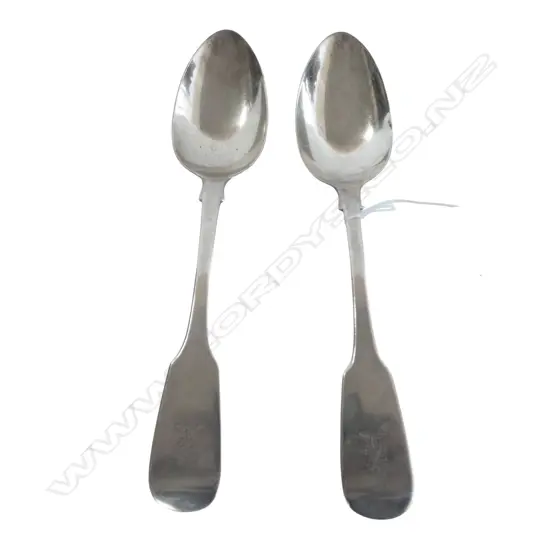 PR STG SILVER TABLE SPOONS, WILLIAM BATEMAN II, LONDON 1830 L.220mm, 153gms