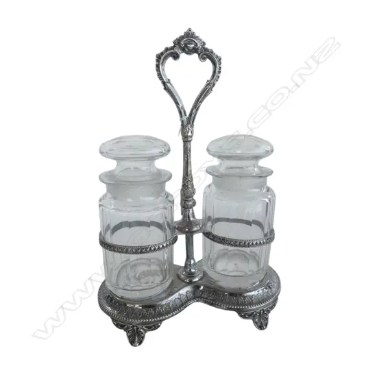 2 STAGE SILVER PLATED PICKLE SET H.290mm