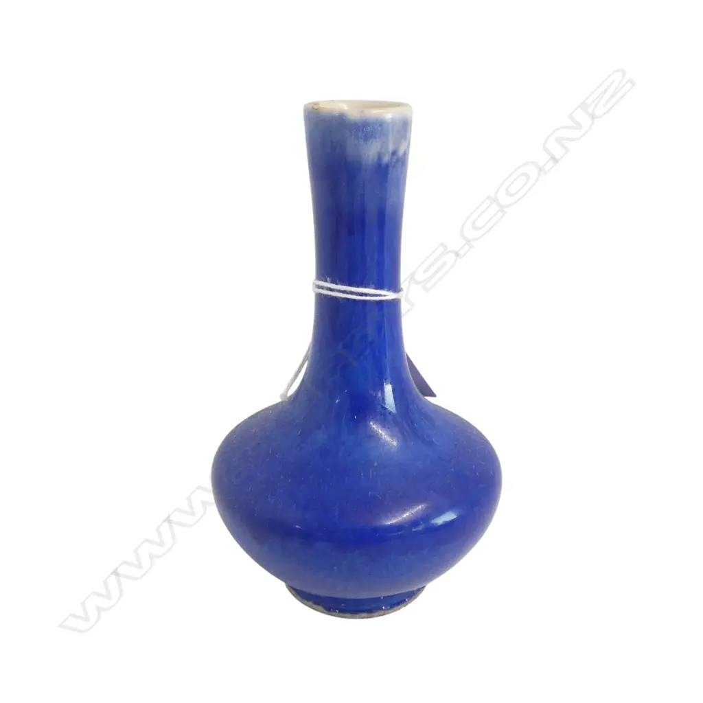ORIENTAL BLUE GLAZED VASE H.130mm Image 1++