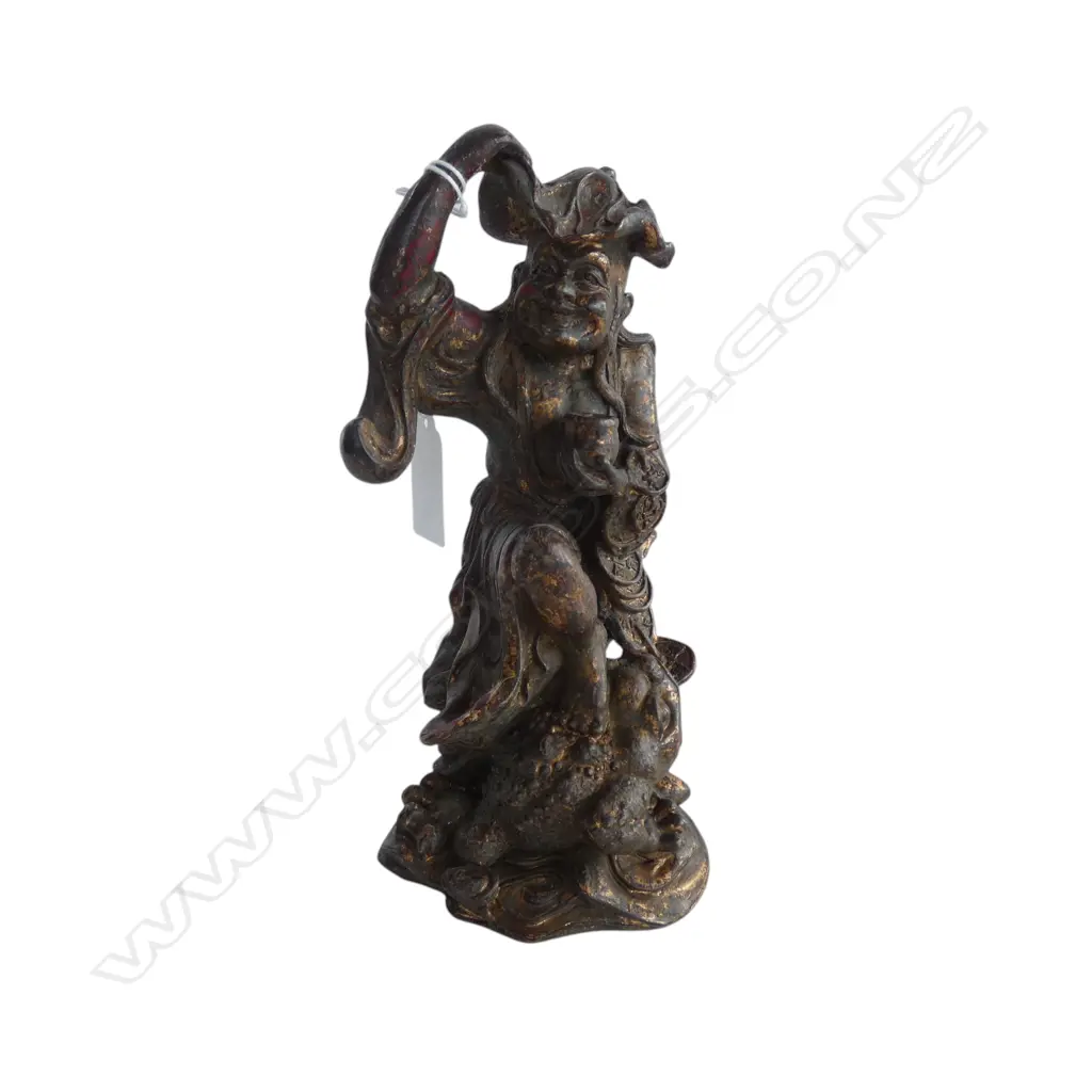 ORIENTAL GILT METAL FIGURE H.200mm Image 1++
