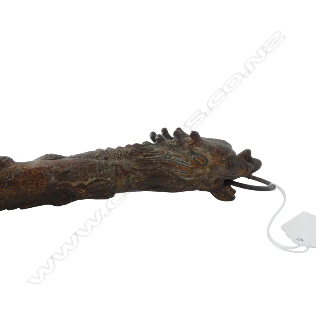 ORIENTAL LADLE w. GILT METAL HANDLE L.570mm Image 1++