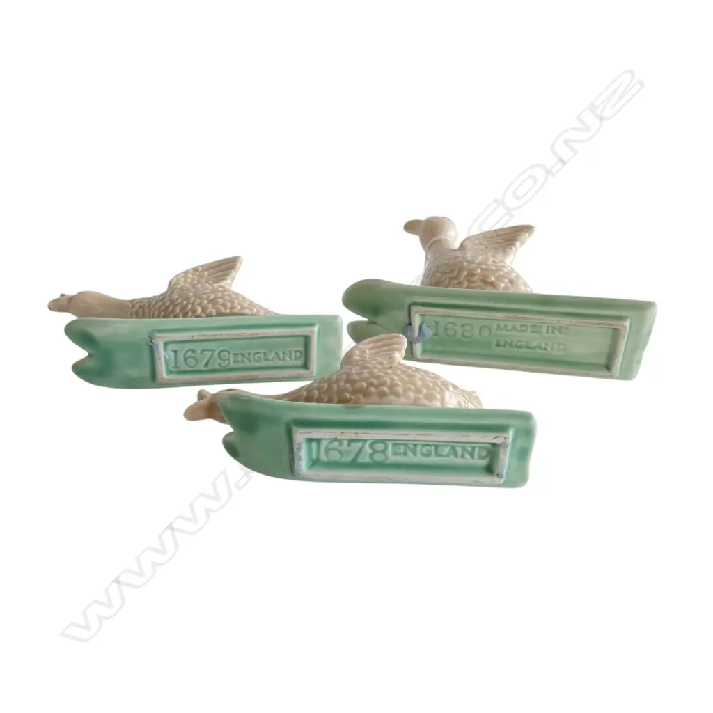SYLVAC FULL SET 3 SKIING DUCKS, H.120,70,50mm Image 1++