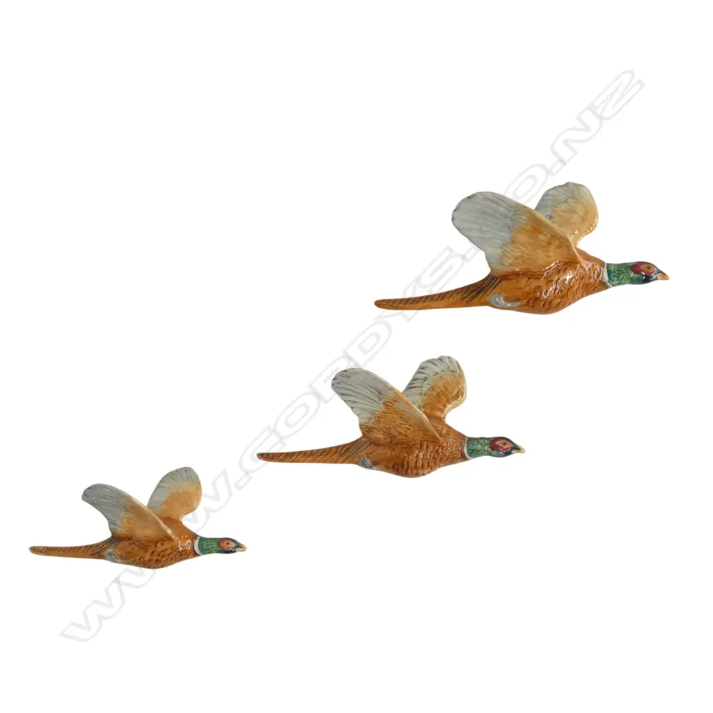 3 BESWICK FLYING WALL PHEASANTS L.310mm Image 1++