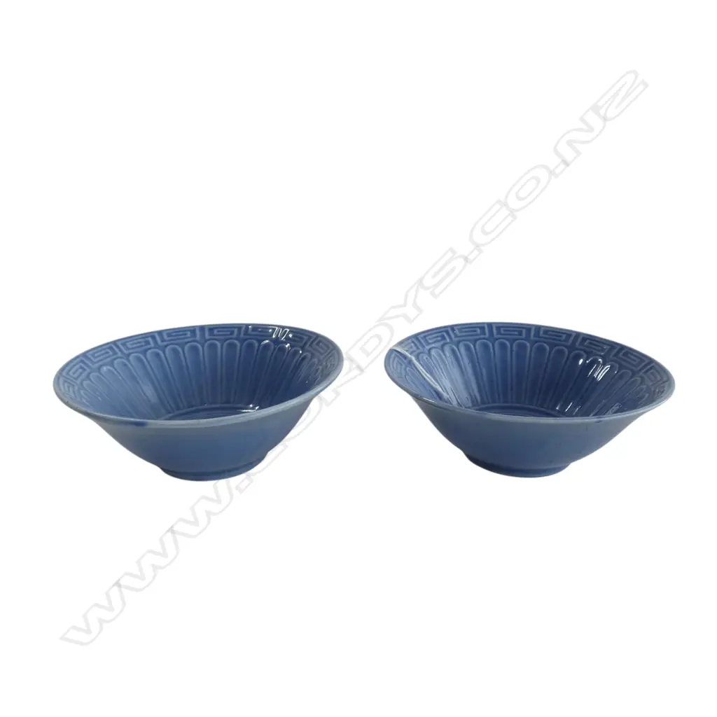 PR CHINESE BLUE GLAZED BOWLS 115mm dia Image 1++